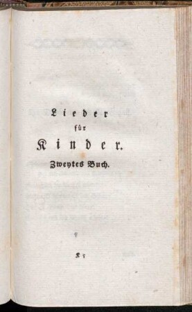 Lieder für Kinder. Zweytes Buch.