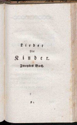 Lieder für Kinder. Zweytes Buch.