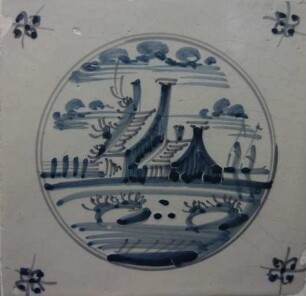 Fliese, Niederlande, 1800-1840