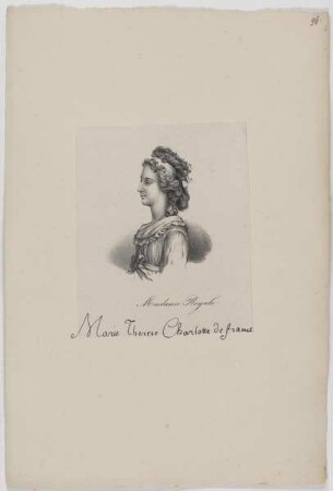 Bildnis der Marie Therese Charlotte de France