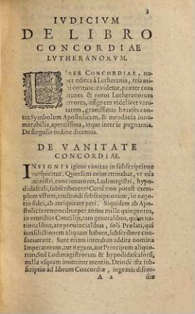 Roberti Bellarmini Politiani, Societatis Iesv Theologi, Ivdicivm, De Libro, quem Lutherani vocant Concordiae