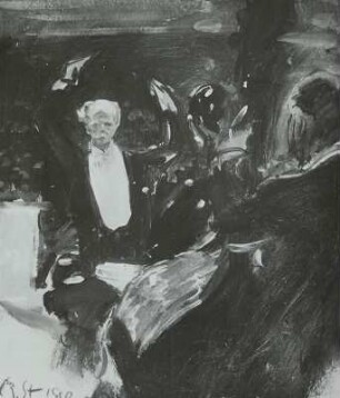 Ernst Edler von Schuch im Konzert : Robert Sterl: Generalmusikdirektor Ernst Edler von Schuch, dirigierend im Konzert. Bezeichnet l. u.: R St 1910 (nach Orchesterstudie mit Baßgeiger, 1908). Pastell; 24 x 20 cm. Werkverzeichnis Zimmermann 1976, Nr. 741, sowie Robert Sterl. Werkverzeichnis der Gemälde und Ölskizzen 2011, Nr. 821 als "Orchesterprobe mit E. v. Schuch"