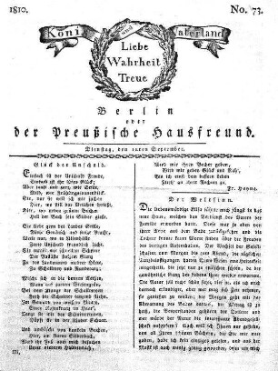 No. 73., 12ten September 1810