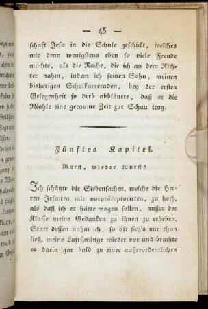 Fünftes Kapitel. Wurst, wieder Wurst!