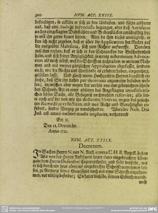 Num. Act. XXIIX. Decretum