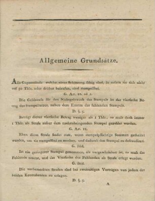 Allgemeine Grundsätze.