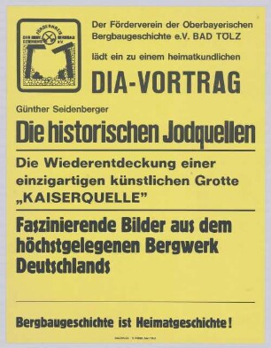 "Die historischen Iodquellen // Die Wiederentdeckung einer einzigartigen künstlichen Grotte // 'KAISERQUELLE'"