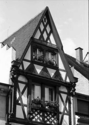 Freiburg: Fachwerkgiebel in Oberlinden