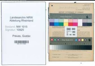 Entnazifizierung Gustav Preuss , geb. 01.01.1902 (Baecker)