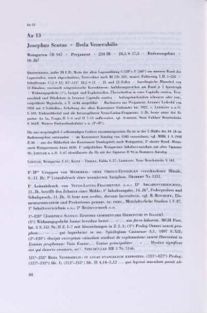 Aa 13. Josephus Scotus, Beda Venerabilis