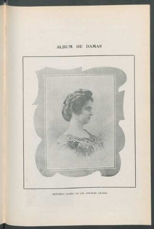 Álbum de Damas : Señorita María de los Ángeles Aballi. [Retrato]