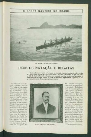 O sport nautico no Brasil : Club de natação e regatas
