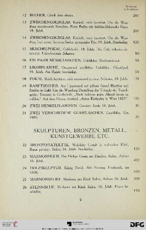 Skulpturen, Bronzen, Metall, Kunstgewerbe etc. (Nr. 22-62)