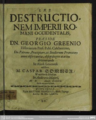Destructionem Imperii Romani occidentalis
