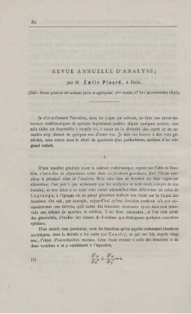 Revue annuelle d´analyse.