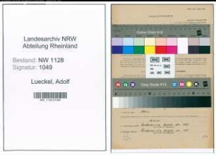 Entnazifizierung Adolf Lueckel , geb. 25.10.1913 (Polizist)
