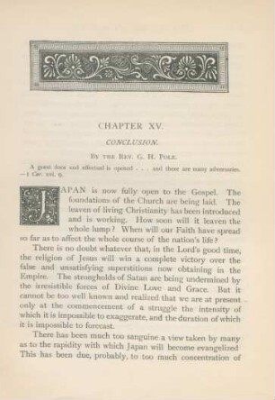 Chapter XV. Conclusion