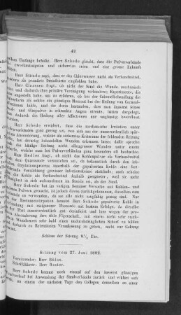 Sitzung vom 27. Juni 1882.
