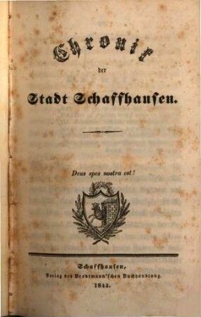 Chronik der Stadt Schaffhausen