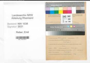 Entnazifizierung Emil Reber , geb. 09.02.1905 ()