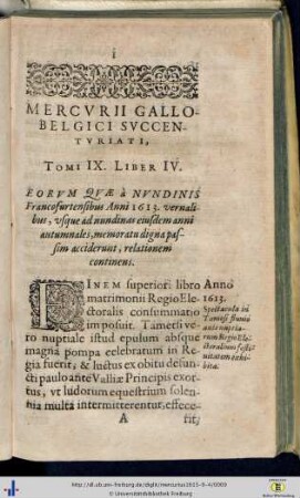 Tomus IX. Liber IV.