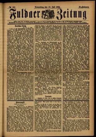 Ausgabe vom Donnerstag, den 19. Juli 1894.