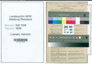 Entnazifizierung Heinrich Luersen , geb. 15.01.1890 (Weber)