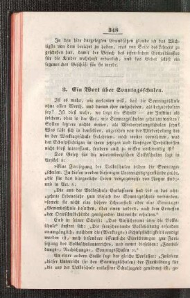 ¬Ein¬ Wort über Sonntagsschulen