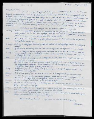 [Brief von A. B. Sondheim an Otto Selz vom 22. Januar 1943]