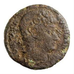 Münze, Follis, Aes 4, 335 - 337 n. Chr.
