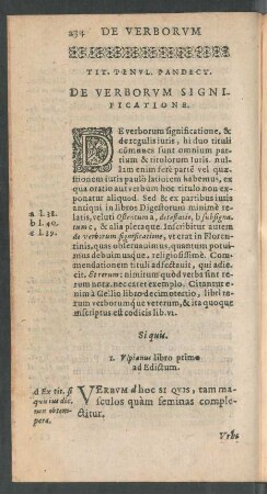 Tit. Penul. Pandect. De Verborum Significatione.