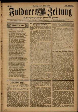 Zweite Ausgabe vom Samstag, den 06. März 1897.