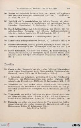 Textilien (Nr. 253-269)