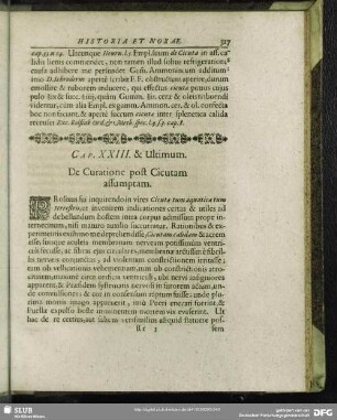 Cap. XXIII. & Ultimum. De Curatione post Cicutam assumptam