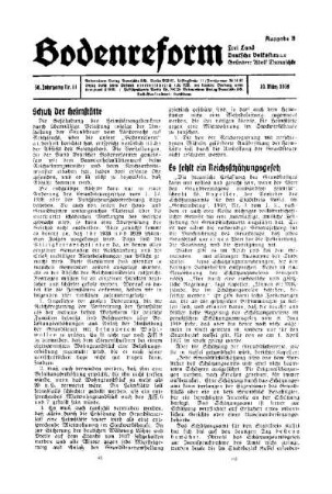 Es fehlt ein Reichsschätzungsgesetz