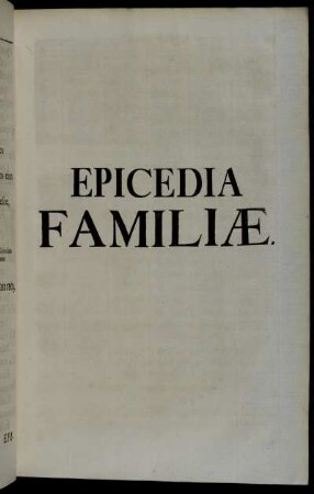 Epicedia Familiæ.