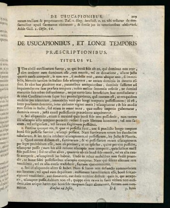 209-220, DE USUCAPIONIBUS, ET LONGI TEMPORIS PRAESCRIPTIONIBUS.