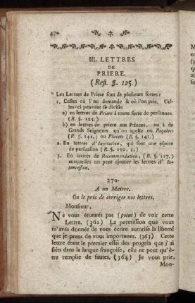 III. Lettres De Prière.