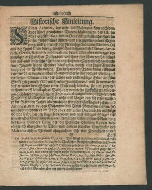 Historische Einleitung