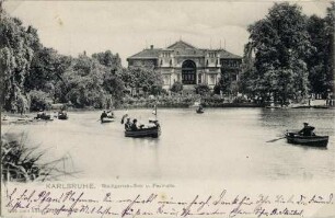 Postkartensammlung Weis mit Ansichten Karlsruhes. Festhalle