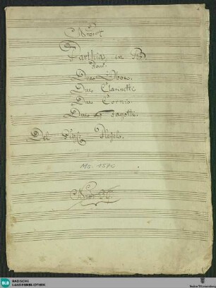 Quartets. Excerpts. Arr - Don Mus.Ms. 1570 : ob (2), cl (2), fag (2), cor (2); D; BenP 312/3 BenP 311/2 BenP X24 BenP X23 BenP 311/1