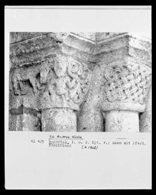Westportal, 1. Kapitell rechts: Mann mit Pferd