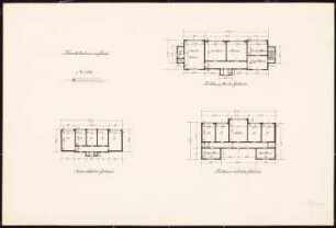 Kunstakademie, Kassel: Grundrisse der Bildhauer-Meistergebäude, Bildhauer-Schülergebäude und Maler-Schülergebäude