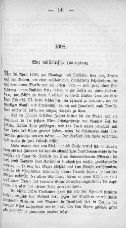 1698. Eine militairische Hinrichtung