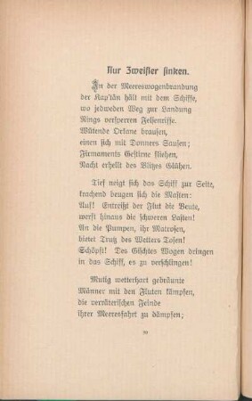 Nur Zweifler sinken.