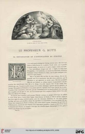 2: Le professeur G. Botti et sa restauration de l'Annonciation du Corrège