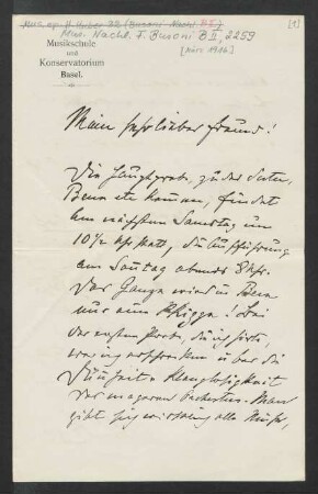 Brief an Ferruccio Busoni : März 1916