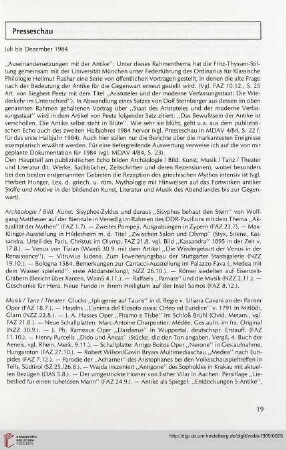 Presseschau