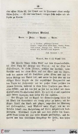 Dritter Brief: Tenos - Delos - Rhenäa - Naxos