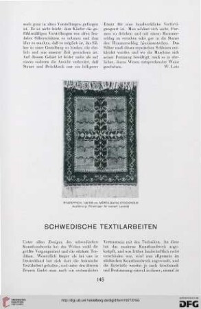 2: Schwedische Textilarbeiten